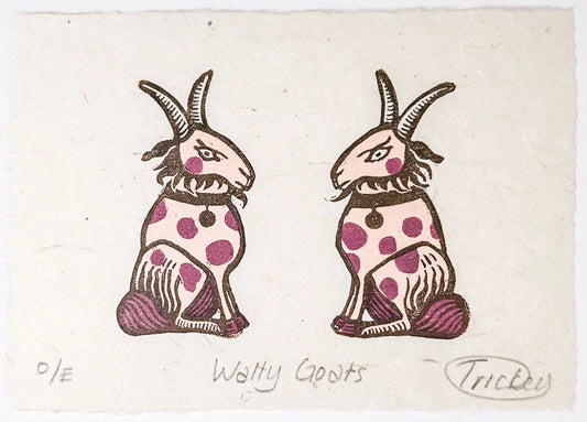 Wally Goats mini print