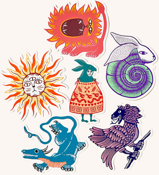 Wyrd Beasts vinyl sticker pack